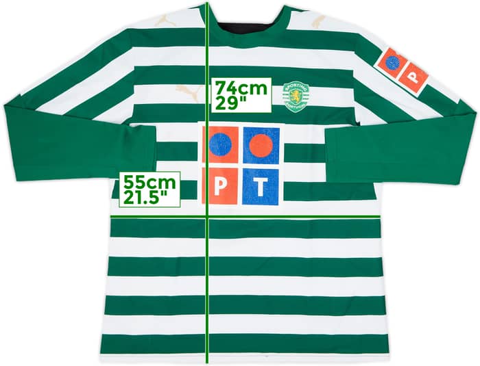 2006-07 Sporting Lisbon Home L/S Shirt - 4/10 - (L)