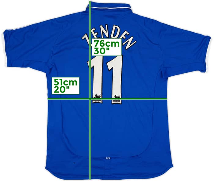 2001-03 Chelsea Home Shirt Zenden #11 - 8/10 - (M)