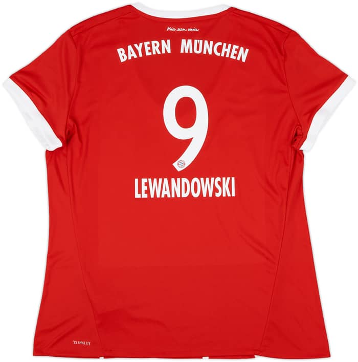 2017-18 Bayern Munich Home Shirt Lewandowski #9 - 9/10 - (Women's XXL)