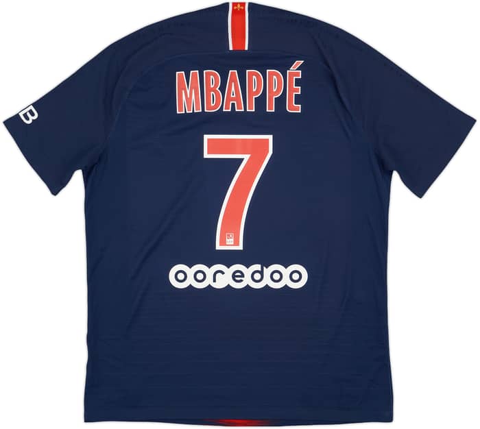 2018-19 Paris Saint-Germain Authentic Home Shirt Mbappe #7 - 8/10 - (L)