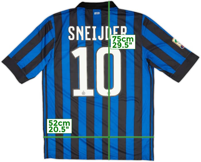 2011-12 Inter Milan Home Shirt Sneijder #10 - 9/10 - (L)