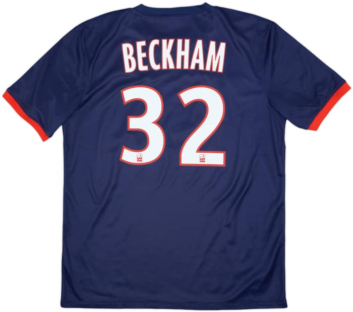 2013-14 Paris Saint-Germain Home Shirt Beckham #32 - 8/10 - (L)