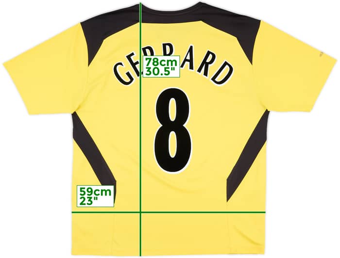 2004-06 Liverpool Away Shirt Gerrard #8 - 6/10 - (XL)