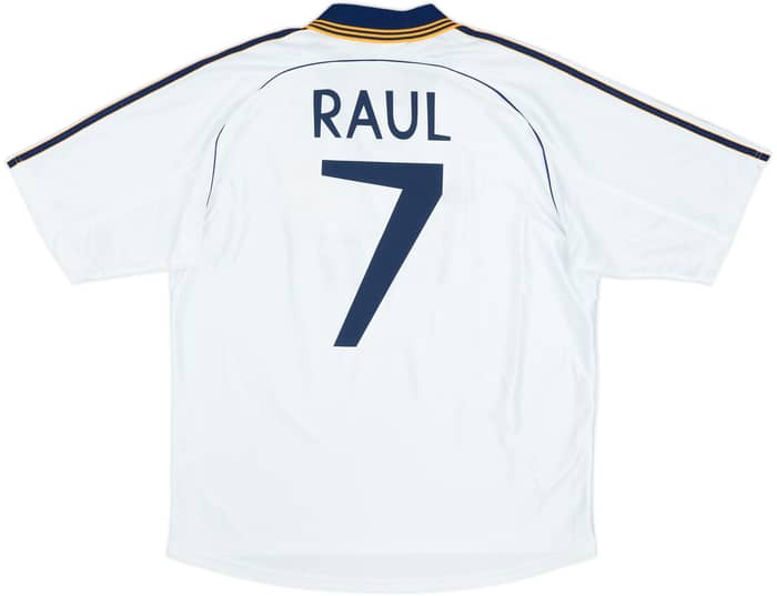 1998-00 Real Madrid Home Shirt Raul #7 - 8/10 - (L)
