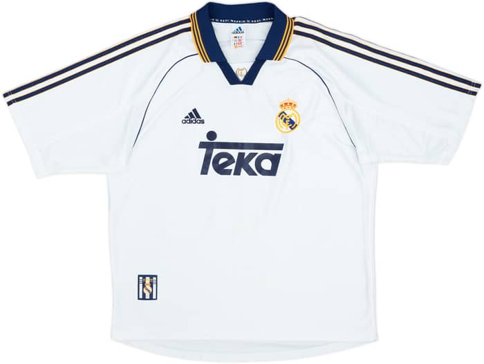 1998-00 Real Madrid Home Shirt Raul #7 - 8/10 - (L)