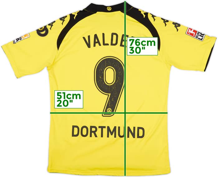 2009-10 Borussia Dortmund Home Shirt Valdez #9 - 6/10 - (L)