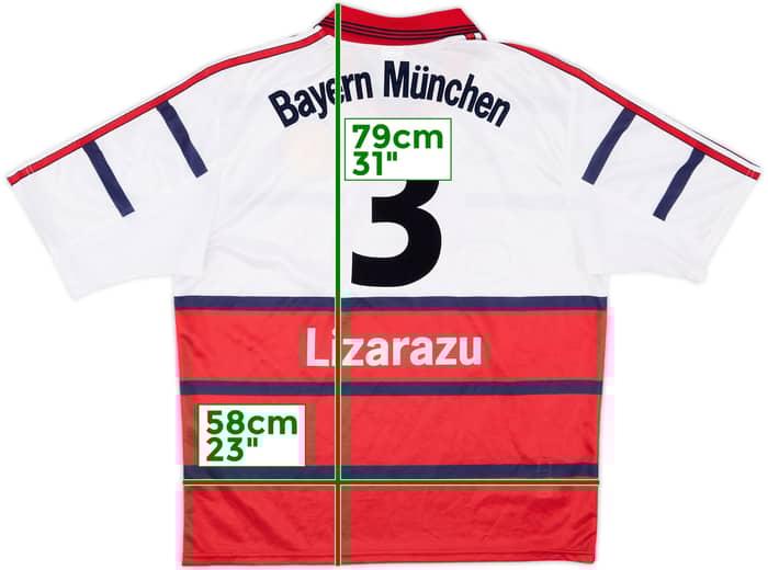 1998-00 Bayern Munich Away Shirt Lizarazu #3 - 7/10 - (L)