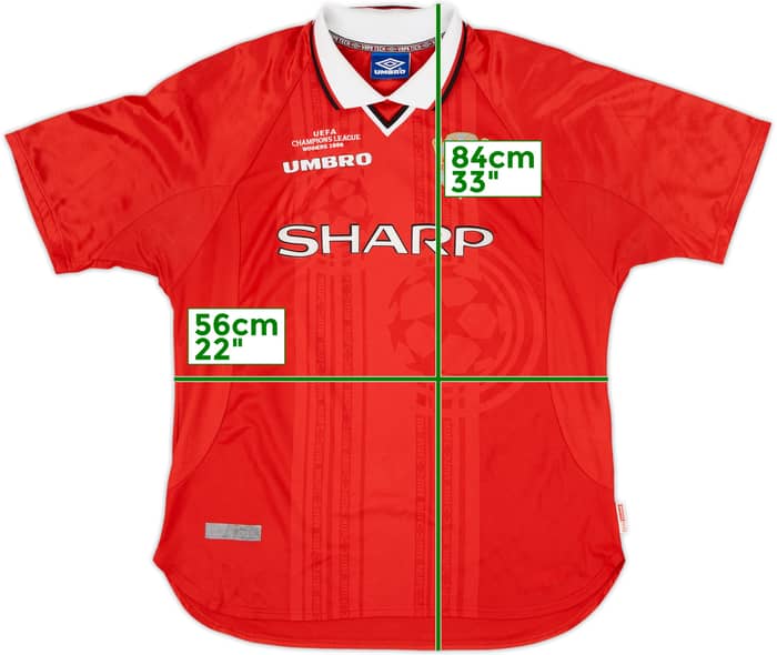 1999-00 Manchester United 'CL Winners' Shirt Beckham #7 - 7/10 - (XL)