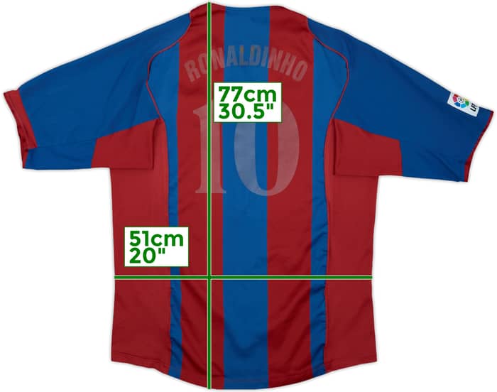 2005-06 Barcelona Home Shirt Ronaldinho #10 - 4/10 - (L)