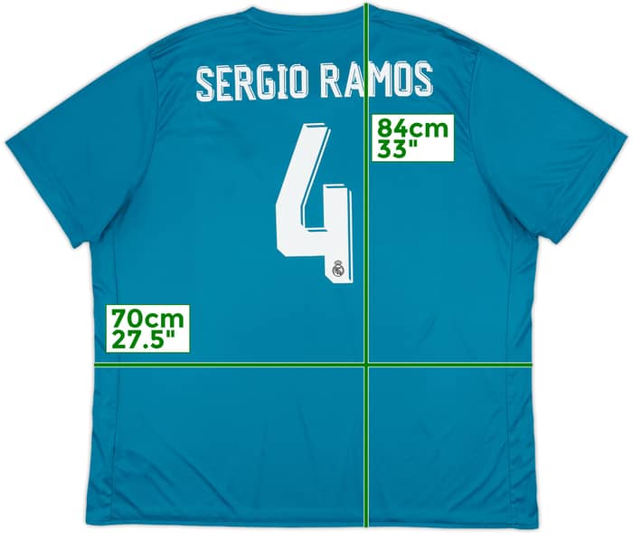2017-18 Real Madrid Third Shirt SergioRamos #4 - 7/10 - (3XL)