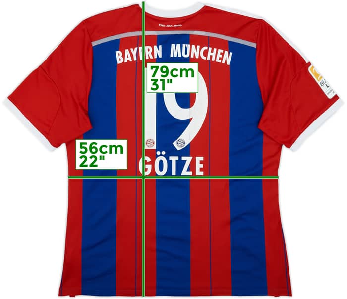 2014-15 Bayern Munich Home Shirt Gotze #19 - 6/10 - (XXL)