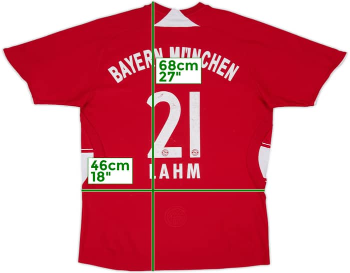 2008-09 Bayern Munich Home Shirt Lahm #21 - 6/10 - (L.Boys)