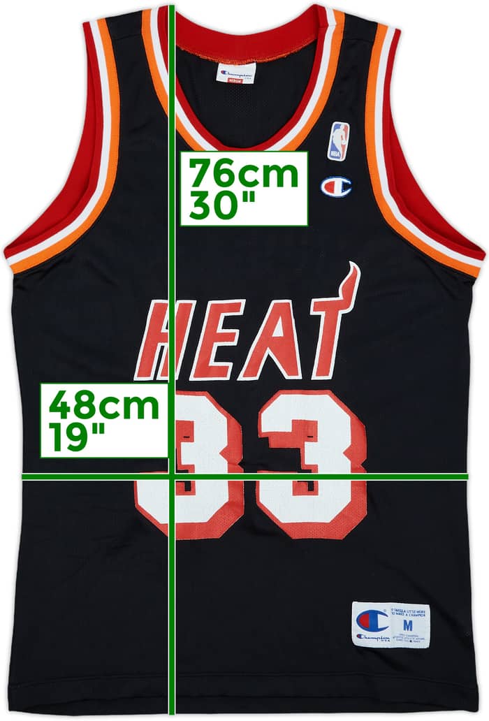 1995 Miami Heat Mourning #33 Champion Away Jersey - 7/10 - (M)
