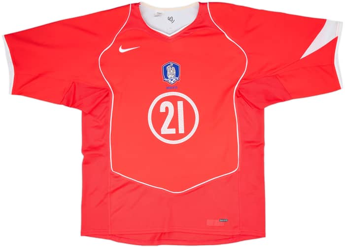 2004-06 South Korea Home Shirt J S Park #21 - 8/10 - (L)