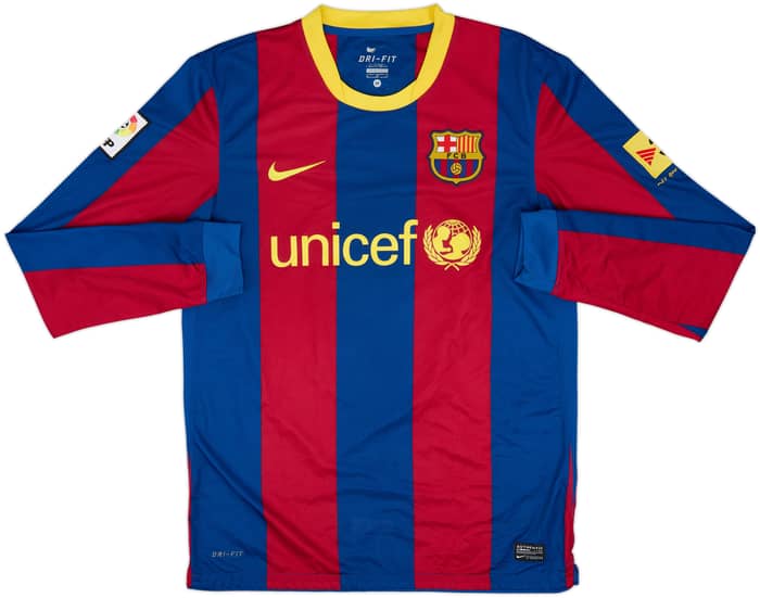 2010-11 Barcelona Home L/S Shirt A.Iniesta #8 - 6/10 - (M)