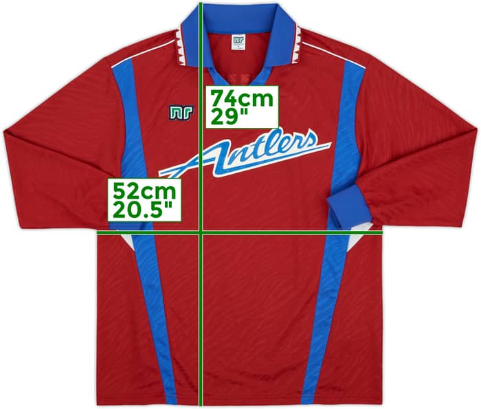 1992 Kashima Antlers Home L/S Shirt - 10/10 - (M)