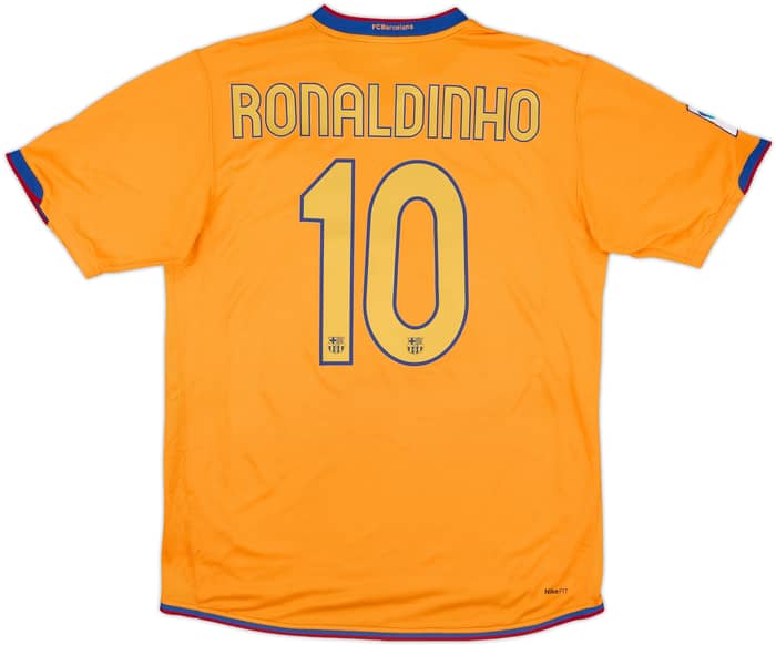 2006-08 Barcelona Away Shirt Ronaldinho #10 - 8/10 - (L)