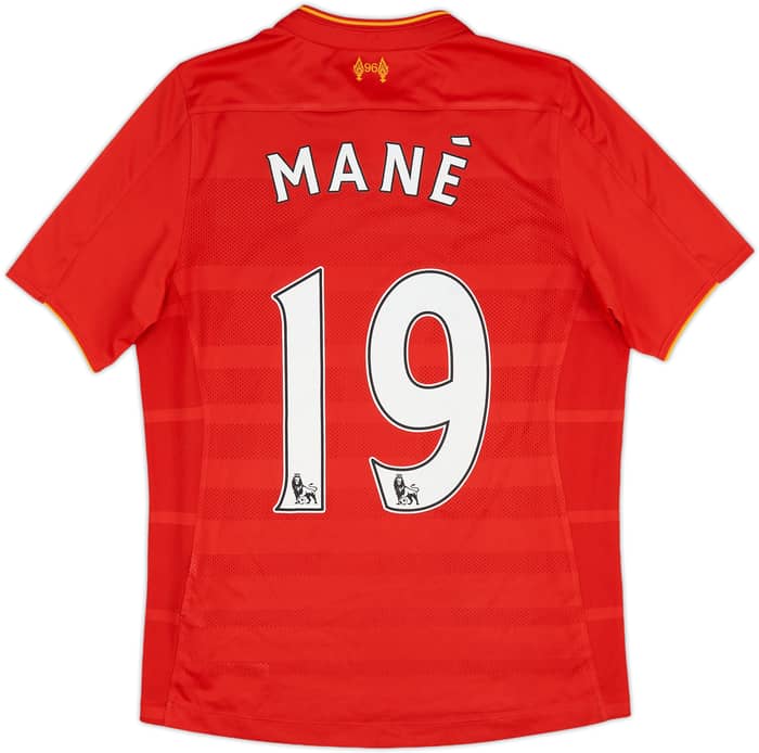 2016-17 Liverpool Home Shirt Mane #19 - 7/10 - (XL.Boys)