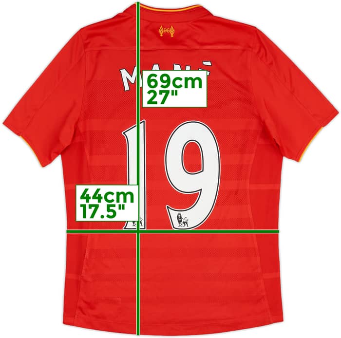 2016-17 Liverpool Home Shirt Mane #19 - 7/10 - (XL.Boys)