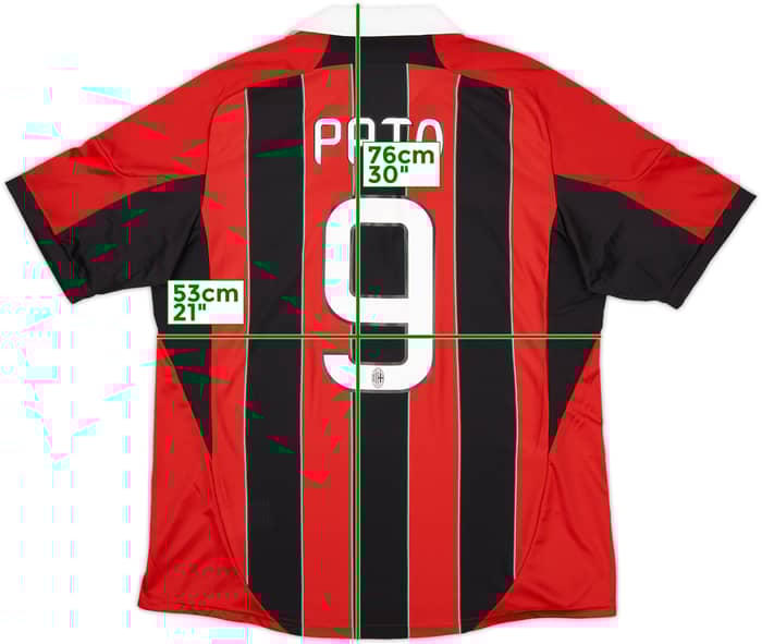 2012-13 AC Milan Home Shirt Pato #9 (XL)