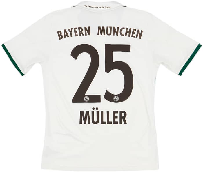 2013-14 Bayern Munich Away Shirt Muller #25 - 7/10 - (L.Boys)