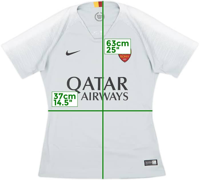 2018-19 Roma Away Shirt - 10/10 - (Women's S)