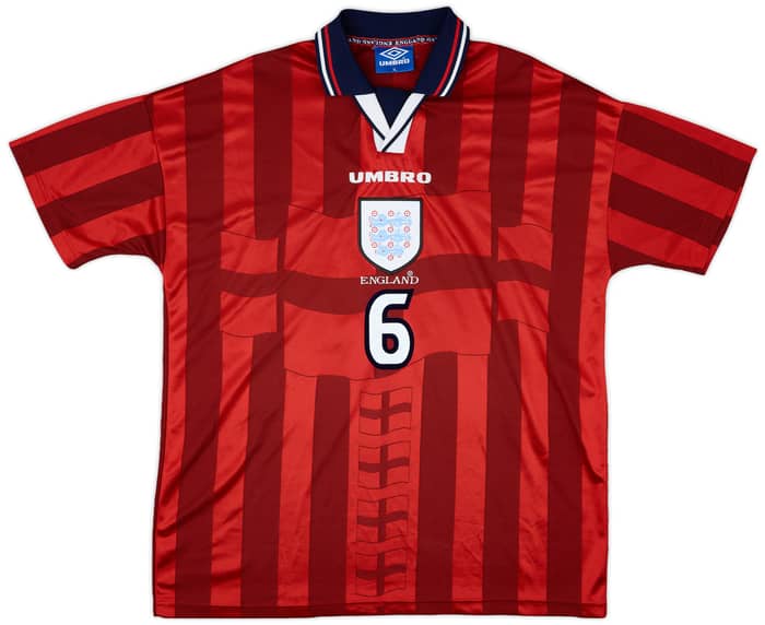 1997-99 England Away Shirt Southgate #6 - 9/10 - (XL)