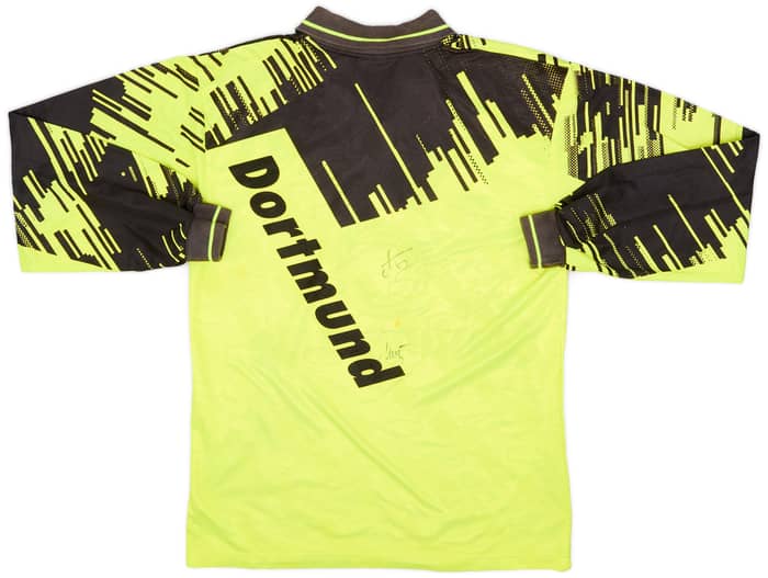 1993-94 Borussia Dortmund Signed Home L/S Shirt - 6/10 - (XS)