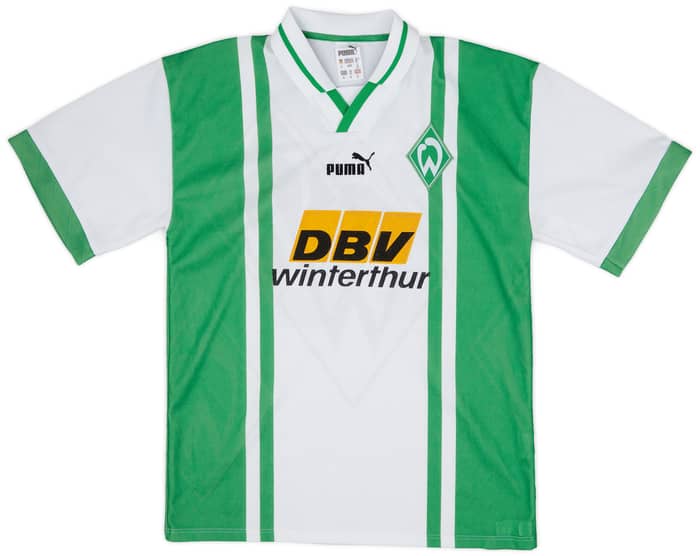1996-97 Werder Bremen Home Shirt Herzog #18 - 6/10 - (S)