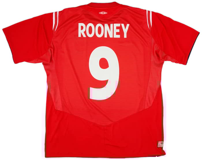 2004-06 England Away Shirt Rooney #9 - 6/10 - (XL)