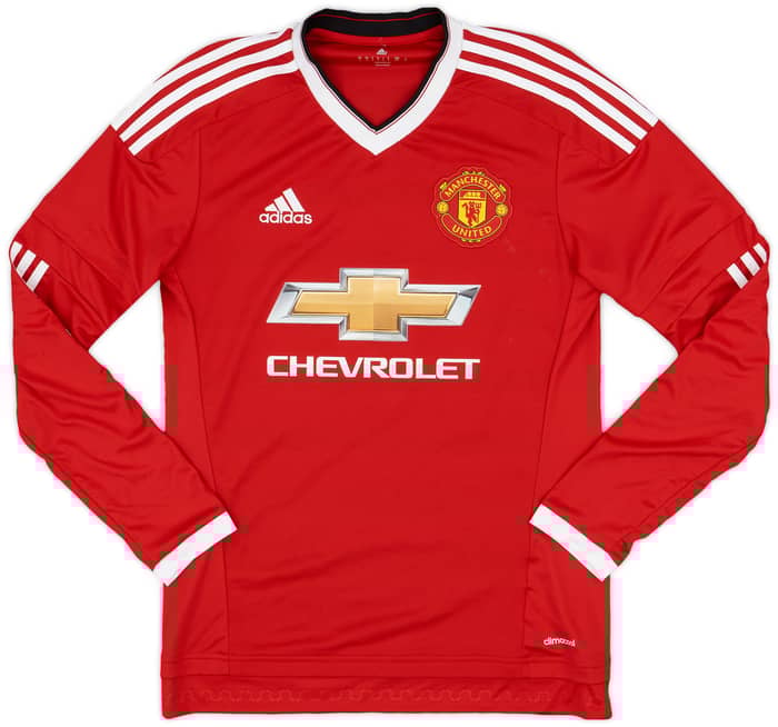 2015-16 Manchester United Home L/S Shirt Rooney #10 - 9/10 - (S)
