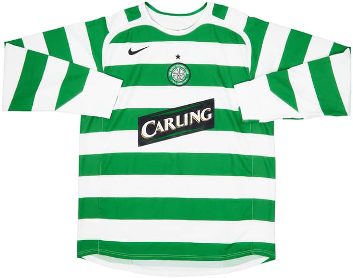 2005-07 Celtic Home L/S Shirt Pressley #17 - 5/10 - (L)
