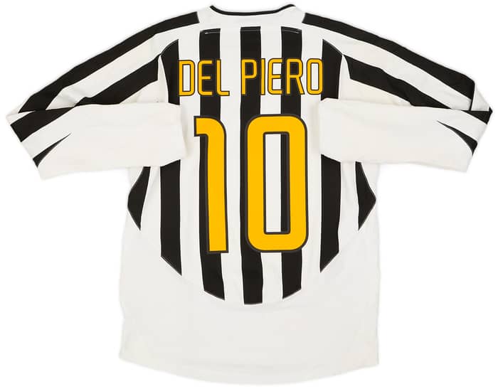 2003-04 Juventus Home L/S Shirt Del Piero #10 - 7/10 - (S)