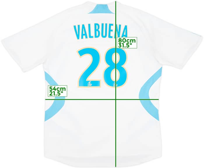 2007-08 Olympique Marseille Home Shirt Valbuena #28 - 7/10 - (L)