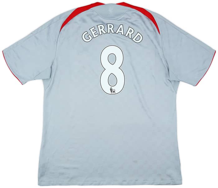 2008-09 Liverpool Away Shirt Gerrard #8 - 7/10 - (XL)