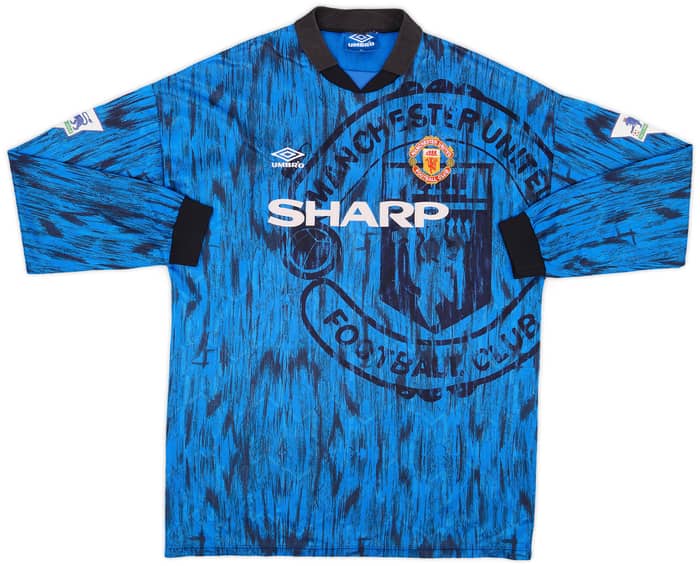 1992-93 Manchester United Match Issue Away L/S Shirt #10