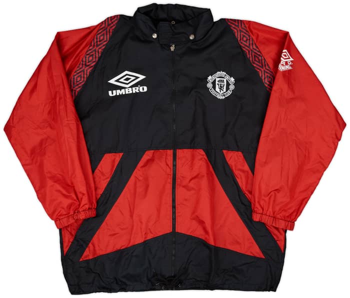 1995-97 Manchester United Umbro Hooded Rain Jacket - 9/10 - (XXL)