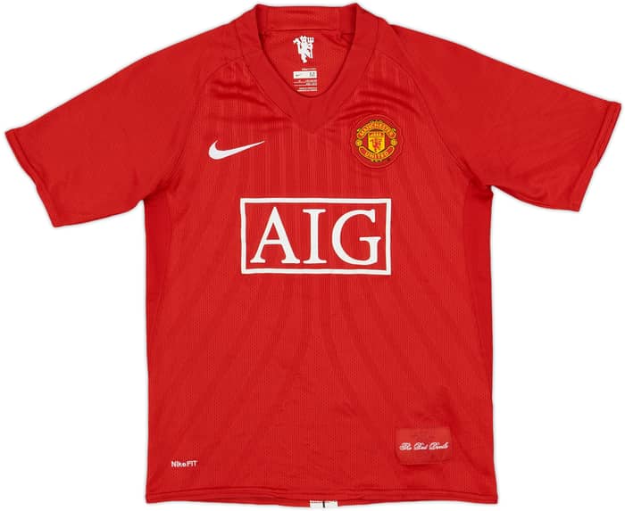 2007-09 Manchester United Home Shirt Rooney #10 - 7/10 - (M.Boys)
