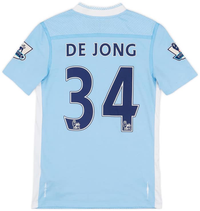 2011-12 Manchester City Home Shirt De Jong #34 - 5/10 - (S)