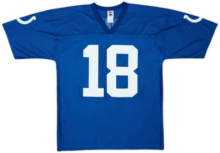 2005-06 Indianapolis Colts Manning #18 NFL Replica Home Jersey - 7/10 - (L)