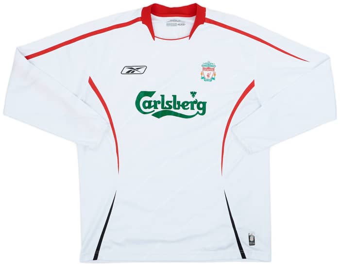 2005-06 Liverpool Away L/S Shirt Gerrard #8 - 8/10 - (L)