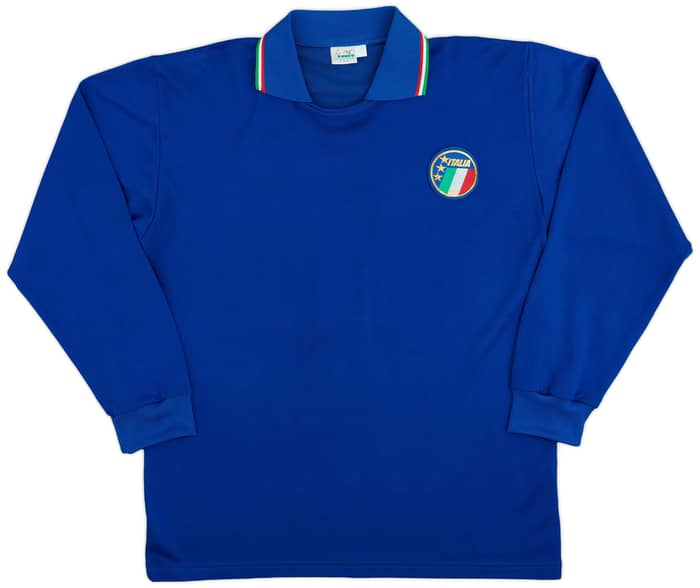 1986-91 Italy Home L/S Shirt #13 - 9/10 - (L)