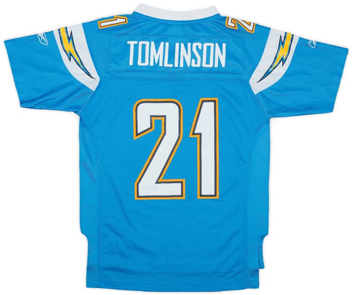 2007 San Diego Chargers Tomlinson #21 Reebok Premier Alternate Jersey - 8/10 - (M.Boys)
