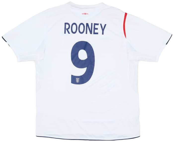 2005-07 England Home Shirt Rooney #9 - 7/10 - (XL)