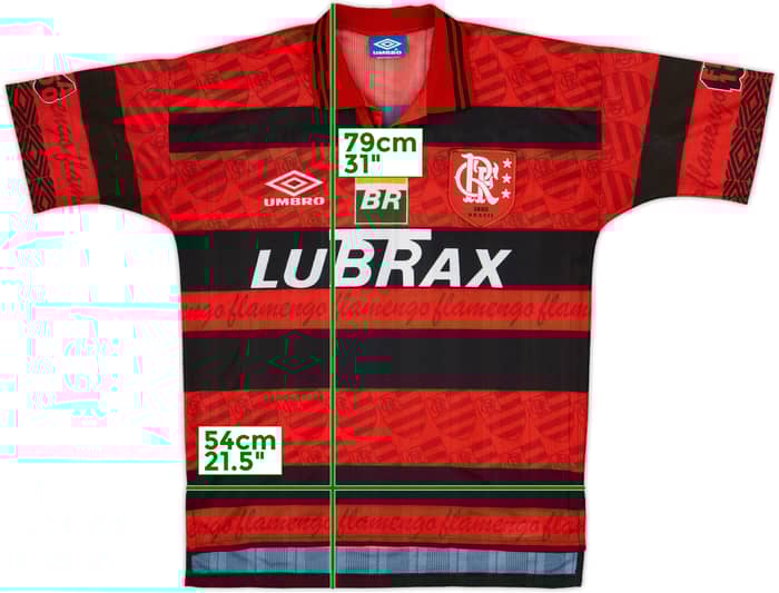 1995-96 Flamengo Centenary Home Shirt #11 - 8/10 - (L)
