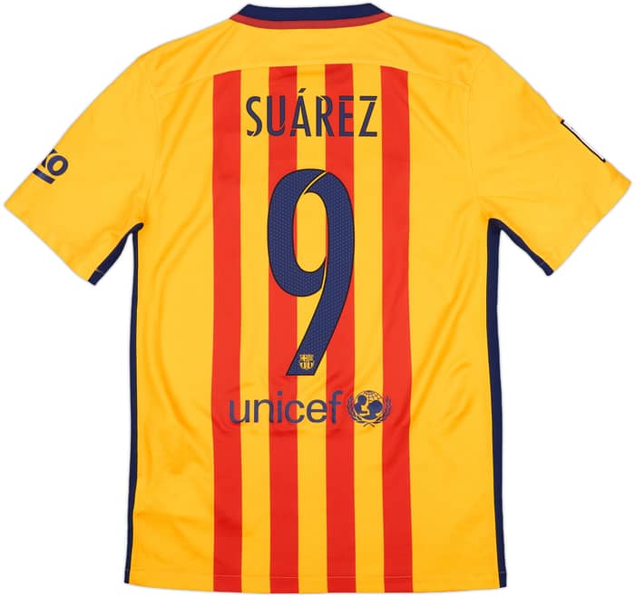 2015-16 Barcelona Away Shirt Suarez #9 - 8/10 - (S)