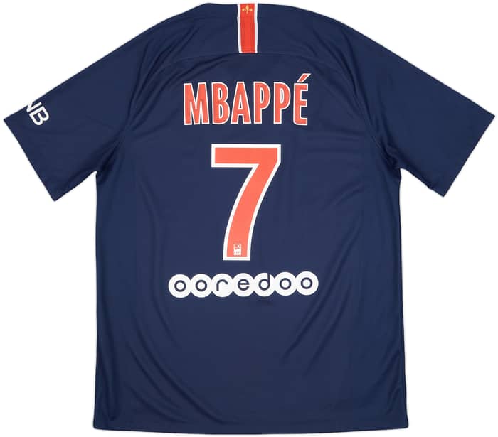 2018-19 Paris Saint-Germain Home Shirt Mbappe #7 - 9/10 - (L)