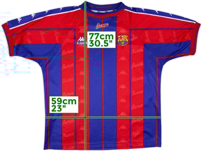1997-98 Barcelona Home Shirt - 9/10 - (L)