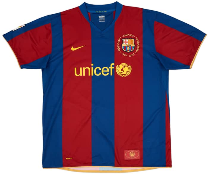 2007-08 Barcelona Home Shirt Ronaldinho #10 - 10/10 - (XL)