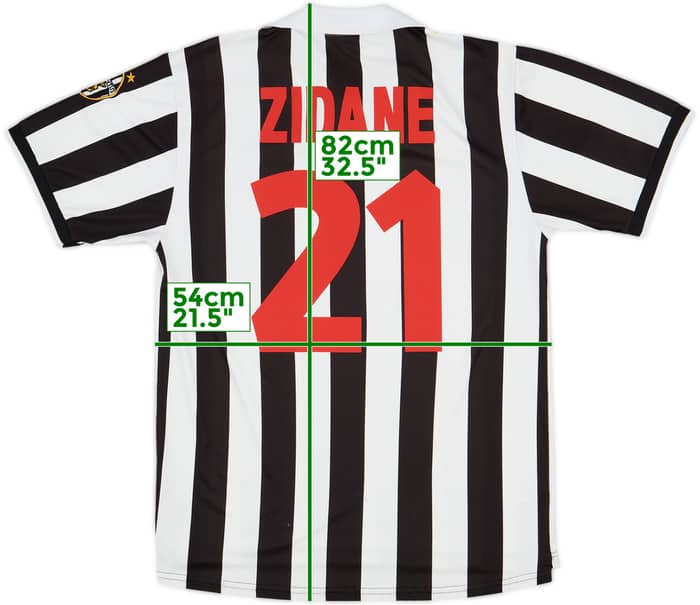 1998-99 Juventus Home Shirt Zidane #21 - 7/10 - (L)